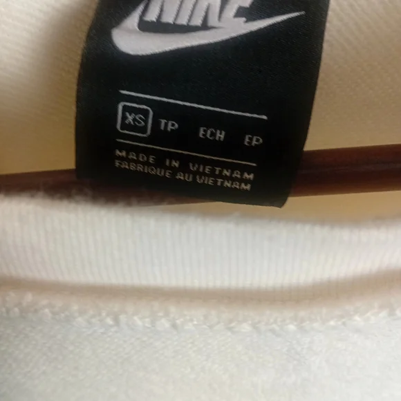 NIKE terrycloth Patchwork Oversized L/sleeve Sweater Gender Neutral cream XS-L - Picture 2 of 6